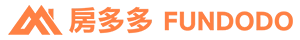 房多多FUNDODO橘色屋頂與字樣的標誌，象徵專業房地產投資課程品牌形象